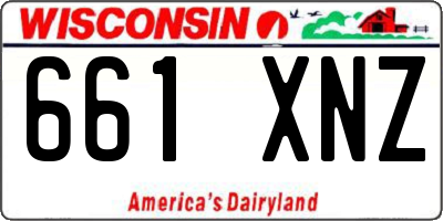 WI license plate 661XNZ