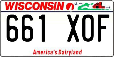 WI license plate 661XOF