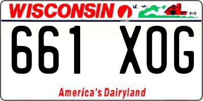 WI license plate 661XOG