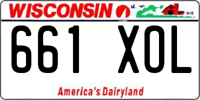 WI license plate 661XOL