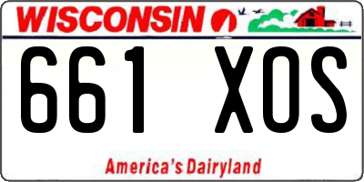 WI license plate 661XOS