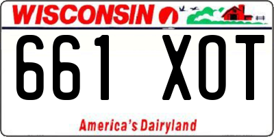 WI license plate 661XOT