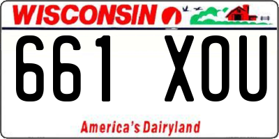 WI license plate 661XOU