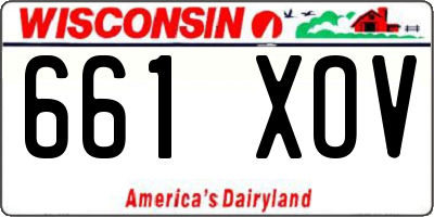 WI license plate 661XOV