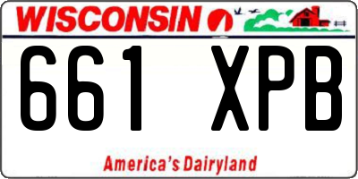 WI license plate 661XPB