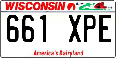 WI license plate 661XPE