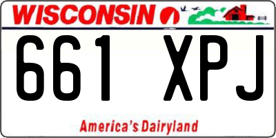 WI license plate 661XPJ