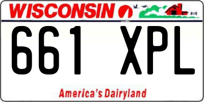 WI license plate 661XPL