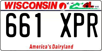 WI license plate 661XPR