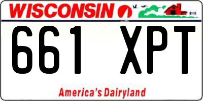 WI license plate 661XPT