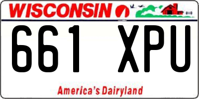 WI license plate 661XPU