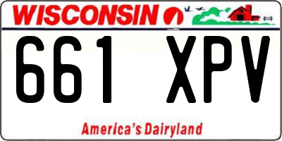 WI license plate 661XPV