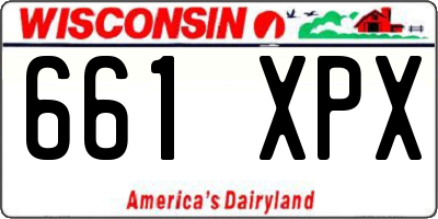 WI license plate 661XPX