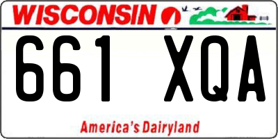 WI license plate 661XQA