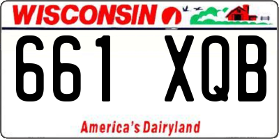 WI license plate 661XQB
