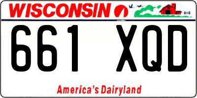 WI license plate 661XQD