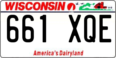 WI license plate 661XQE