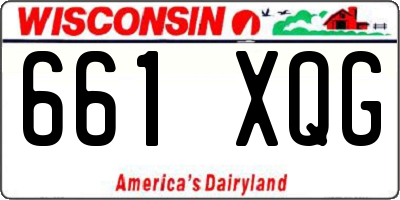 WI license plate 661XQG