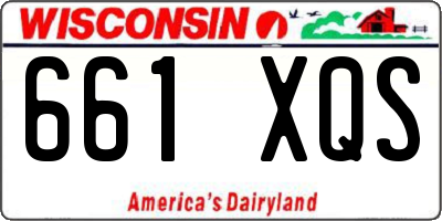 WI license plate 661XQS