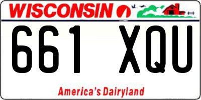 WI license plate 661XQU