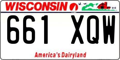 WI license plate 661XQW
