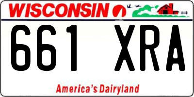 WI license plate 661XRA