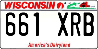 WI license plate 661XRB
