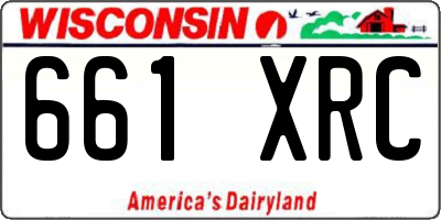 WI license plate 661XRC