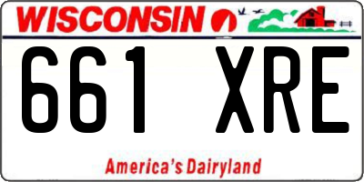 WI license plate 661XRE