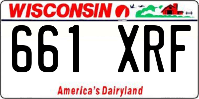 WI license plate 661XRF
