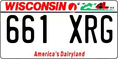 WI license plate 661XRG