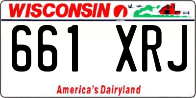 WI license plate 661XRJ