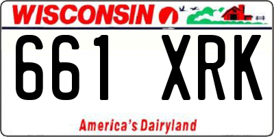 WI license plate 661XRK