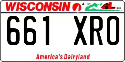 WI license plate 661XRO