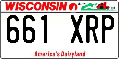 WI license plate 661XRP
