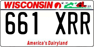 WI license plate 661XRR