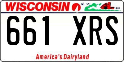 WI license plate 661XRS