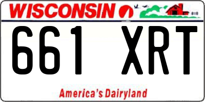 WI license plate 661XRT