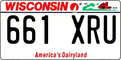 WI license plate 661XRU