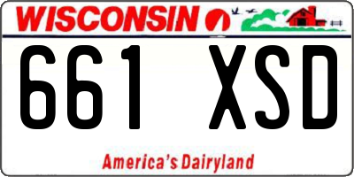 WI license plate 661XSD