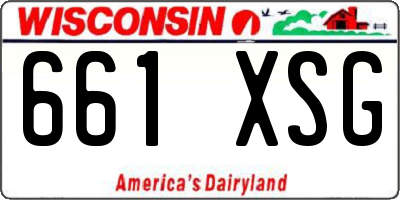 WI license plate 661XSG