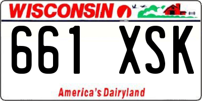 WI license plate 661XSK