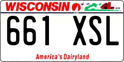 WI license plate 661XSL