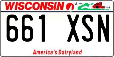 WI license plate 661XSN
