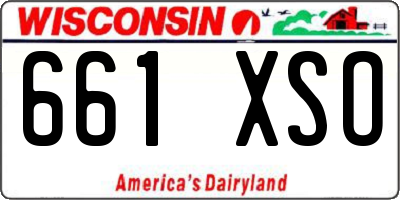 WI license plate 661XSO