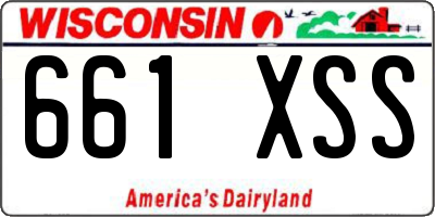 WI license plate 661XSS