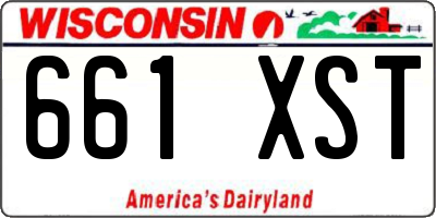 WI license plate 661XST