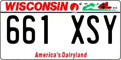 WI license plate 661XSY