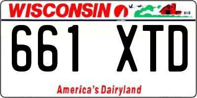 WI license plate 661XTD