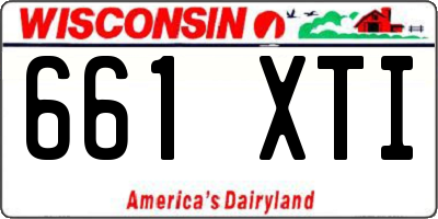 WI license plate 661XTI